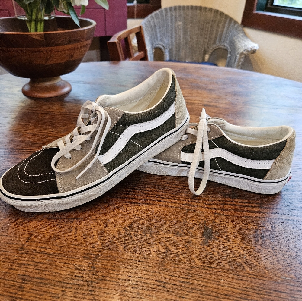 Vans Old Skool Brown & Green Sz Men's 9.5